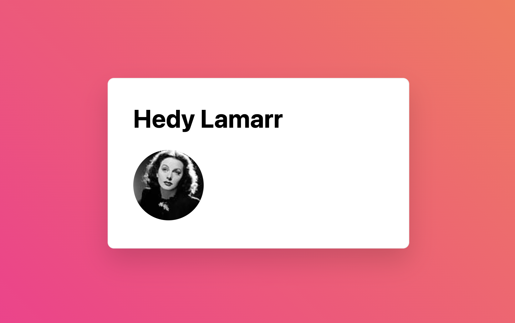 Demo of the Hedy Lamarr app